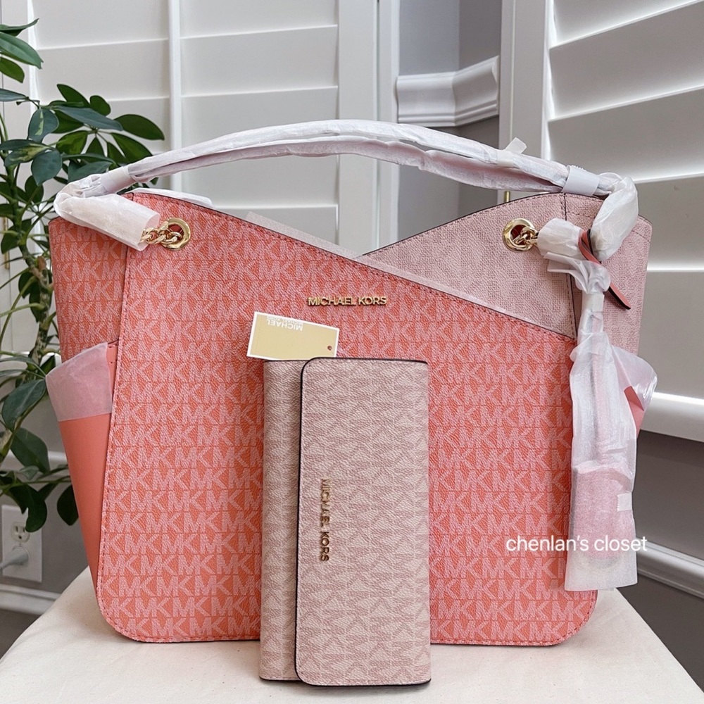 🌸NeW! Michael Kors Jet Set Chain Tote Set - Picture 1 of 10